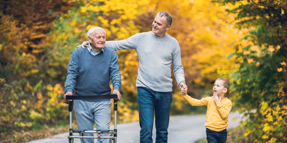walking with grandfather - people living with dementia blog post