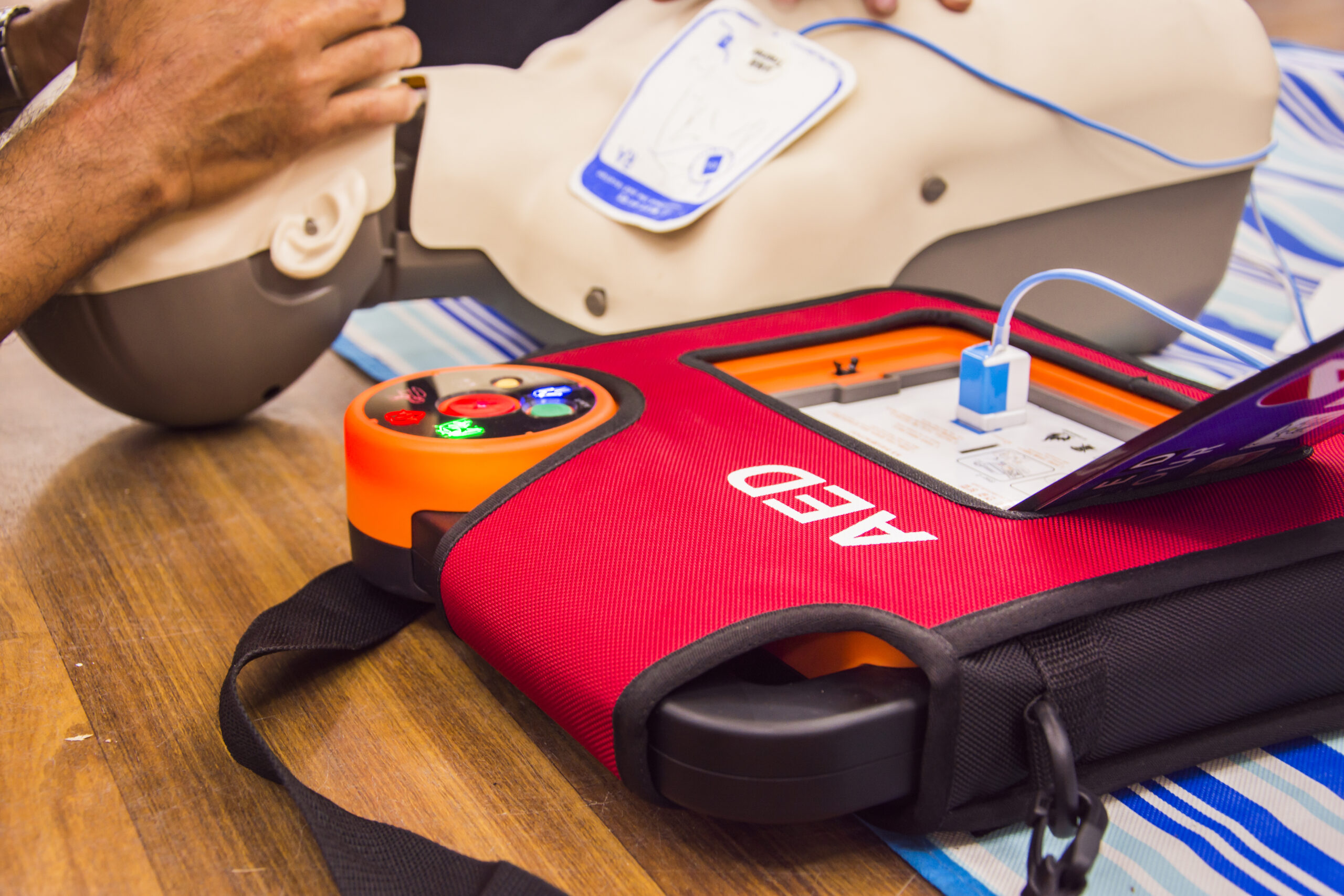 CPR with AED training - picture for Basic Life Support and First Aid course