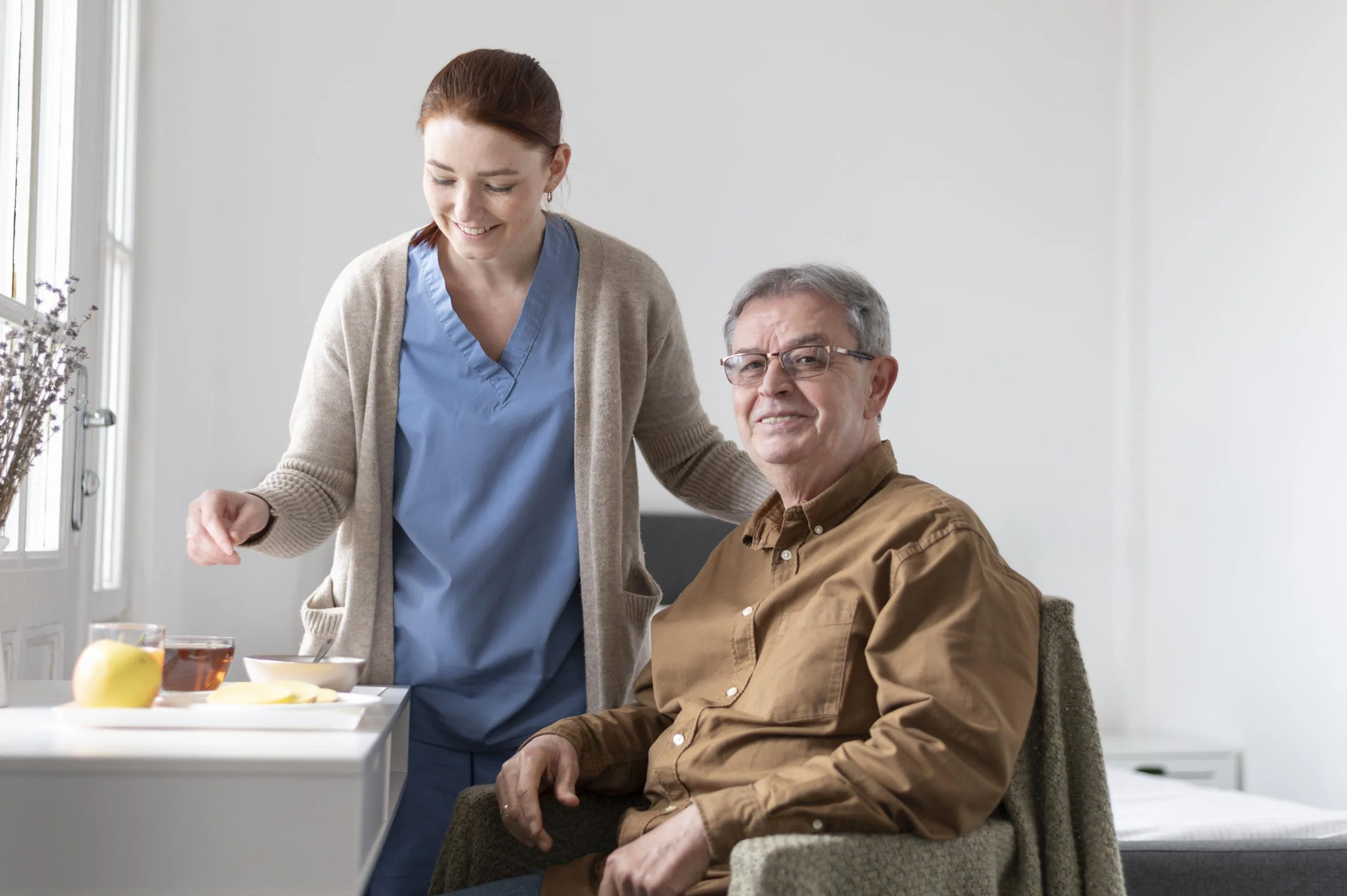 Nurse and patient smiling happy Stoma Care course