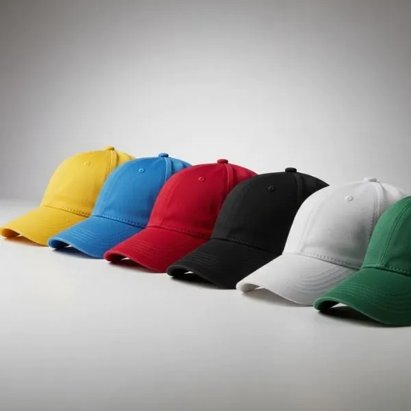 6 Thinking Hats six hats in a line all different colours yellow blue red black white green